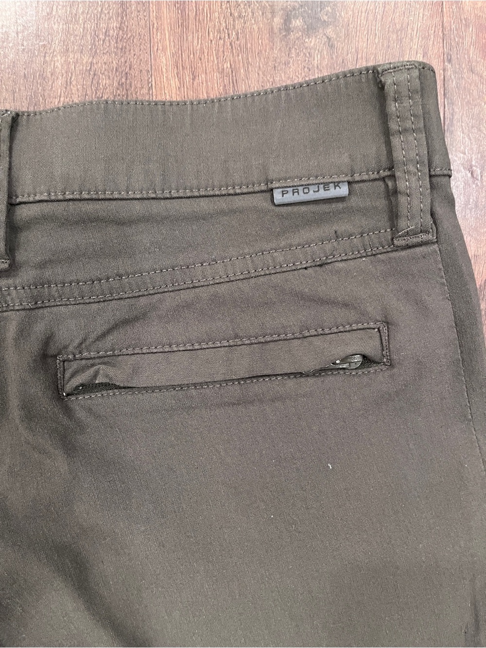Projek Raw Pants Mens 36 Classic Fit Chino Brown Stretch Cotton Rayon Nylon Span - Picture 7 of 7